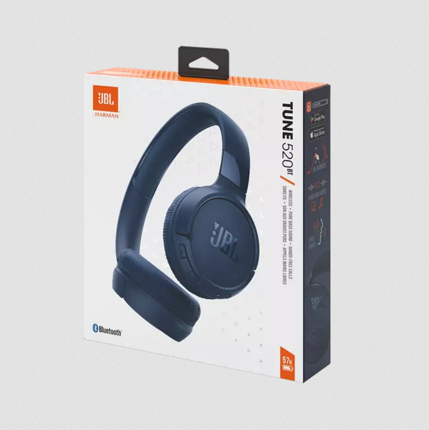 Tai Nghe Chụp Tai Bluetooth JBL Tune 520BT - Pin Mạnh Mẽ Đến 57 Giờ, App JBL Headphones