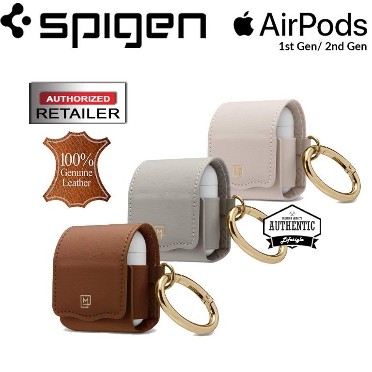 Ốp Case AirPods 1/2 Spigen La Manon USA, Chất Liệu Da Cao Cấp, Sang Trọng Và Đẳng Cấp