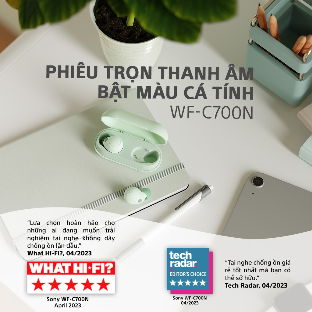 Tai Nghe Nhét Tai Sony WF-C700N Truly Wireless Không Dây Chống Ồn Chủ Động