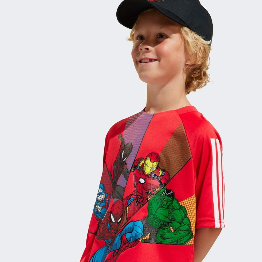 Áo T-shirt trẻ em adidas Marvel Spider-Man Unisex - JF3654