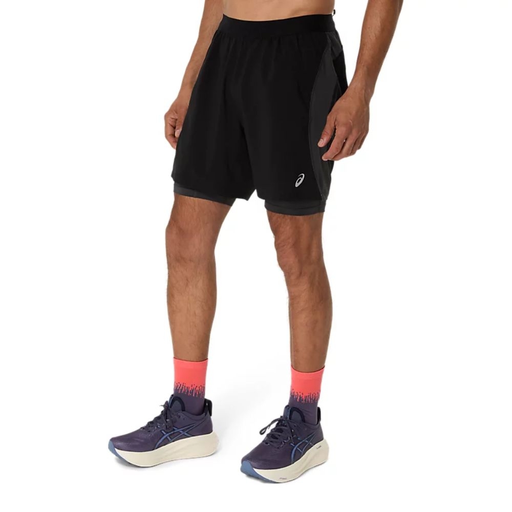 Quần short chạy bộ ASICS ROAD 2N1 7IN SHORT Nam - 2011D246.001