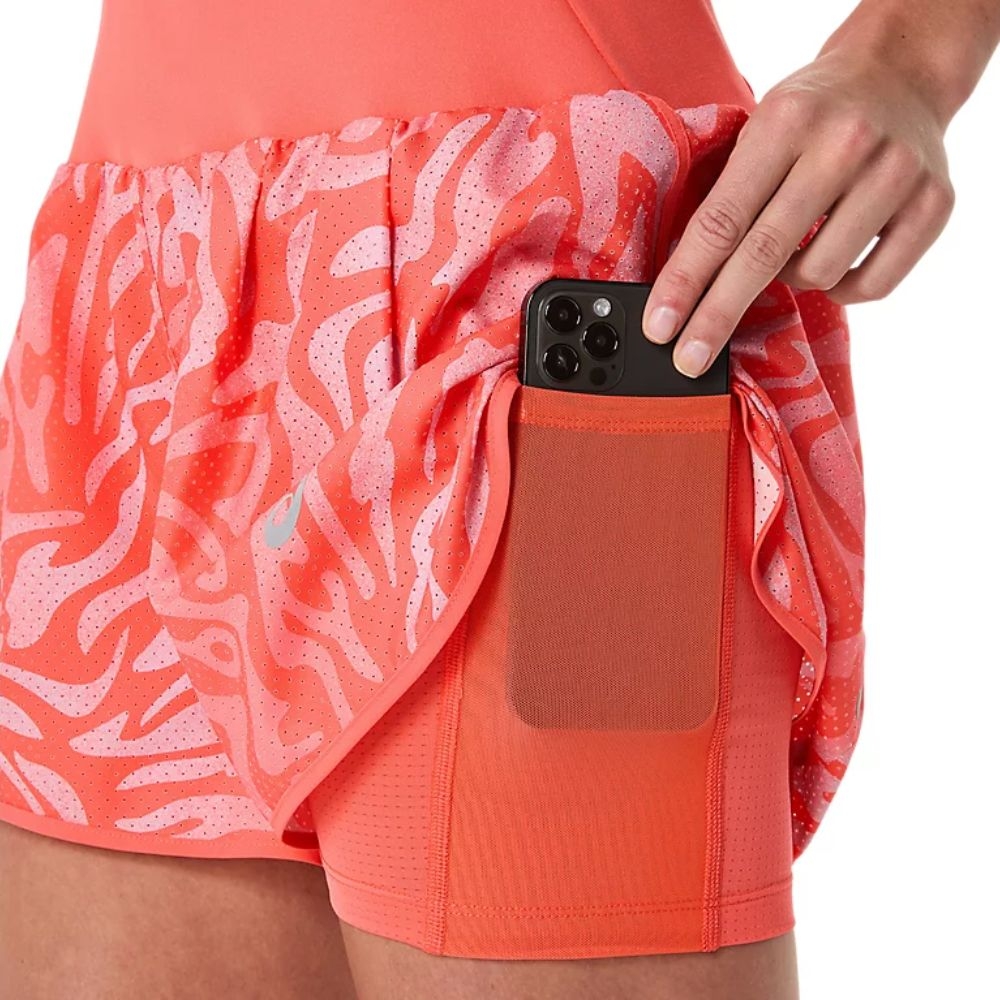 Quần short chạy bộ ASICS ROAD ALL OVER PRINT 2 trong 1 3.5IN Nữ - 2012D077.700