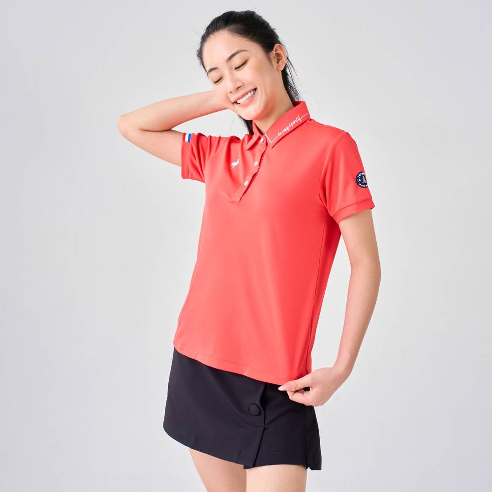 Áo polo le coq golf nữ QGWXJA00V-RD00