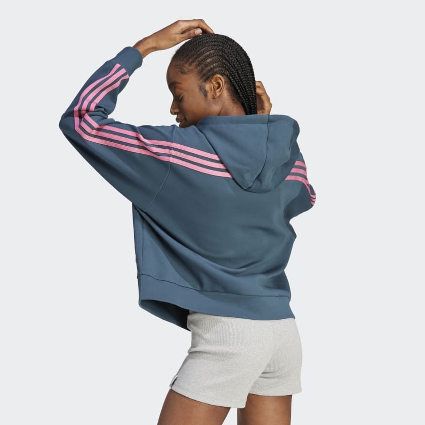 Áo khoác hoodie adidas 3 sọc full zip Nữ - IL3048