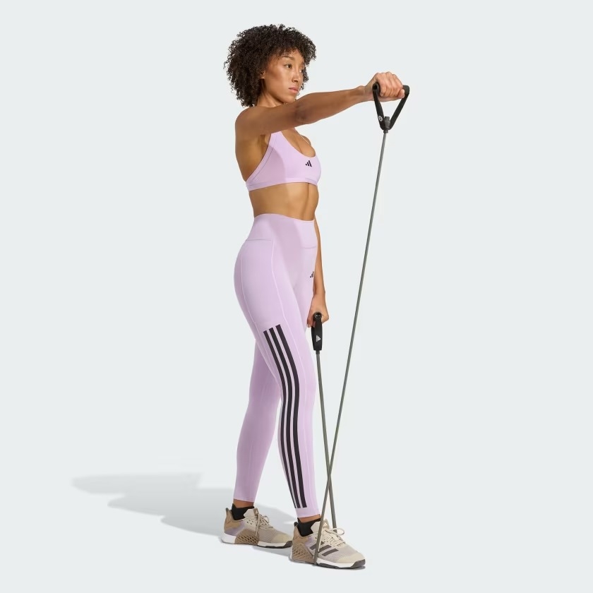 Quần legging tập luyện adidas Optime 3 sọc 1/1 Nữ - JX7323