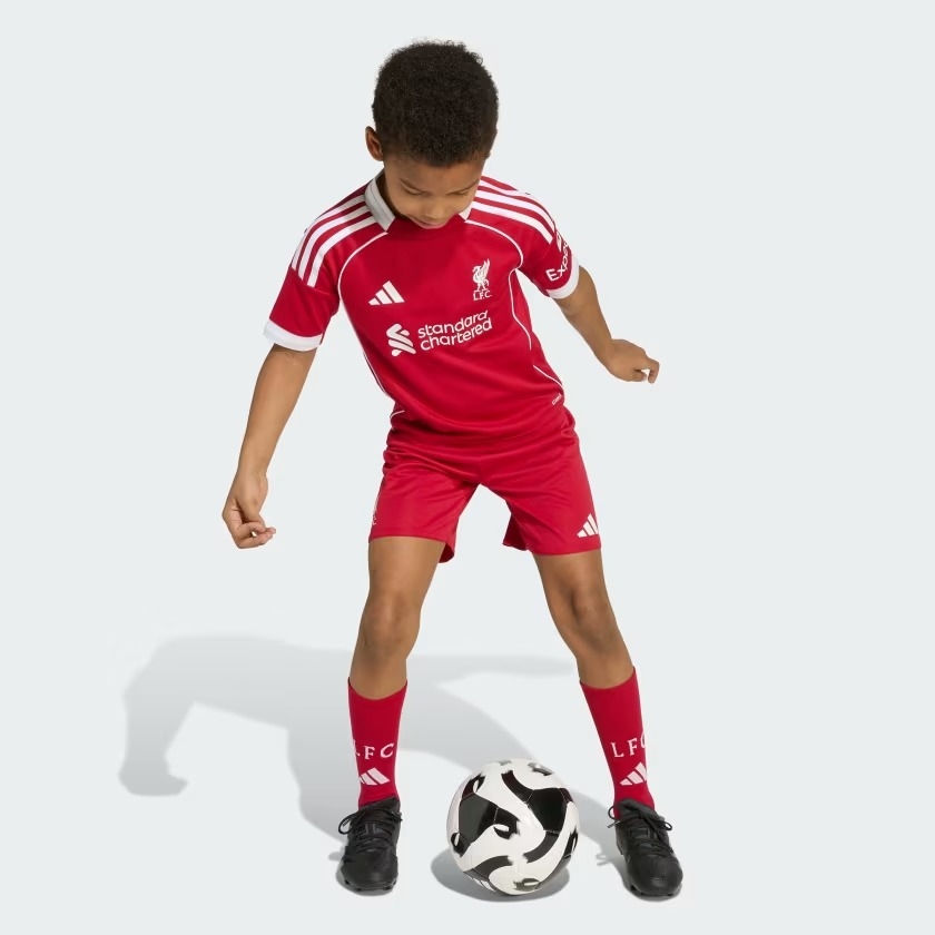 Bộ quần áo bóng đá trẻ em adidas Sân nhà Liverpool FC 25/26 Unisex - JV6442