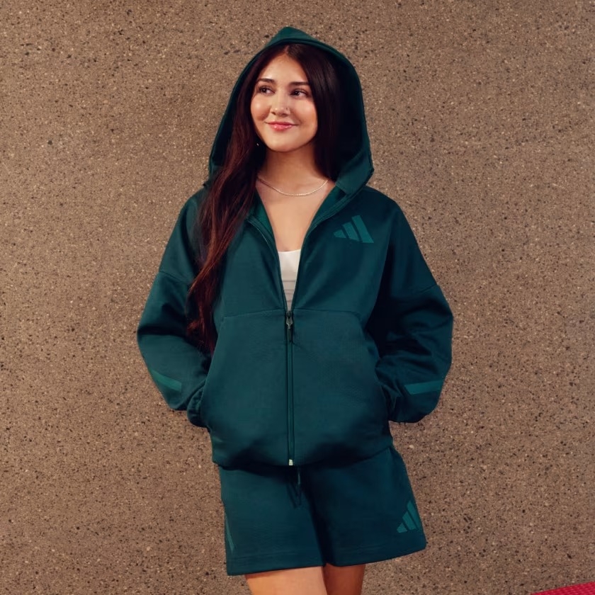 Áo hoodie adidas Z.N.E. khoá kéo Nữ - JW5321