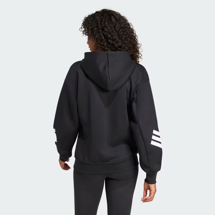 Áo hoodie adidas Future Icons 3 sọc khoá kéo Nữ - JE0171