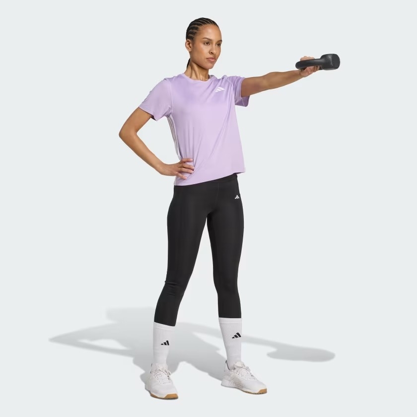 Áo T-shirt tập luyện adidas Essentials 3 sọc Nữ - JY2137