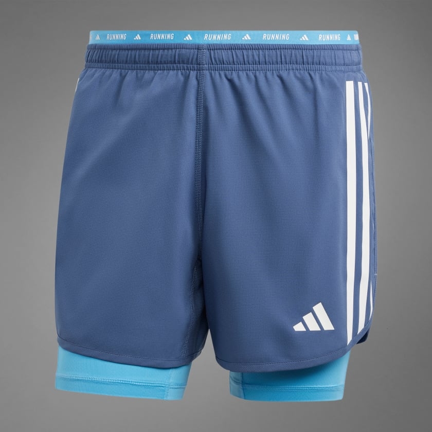 Quần short chạy bộ 3 sọc 2 trong 1 adidas Nam - IK4980