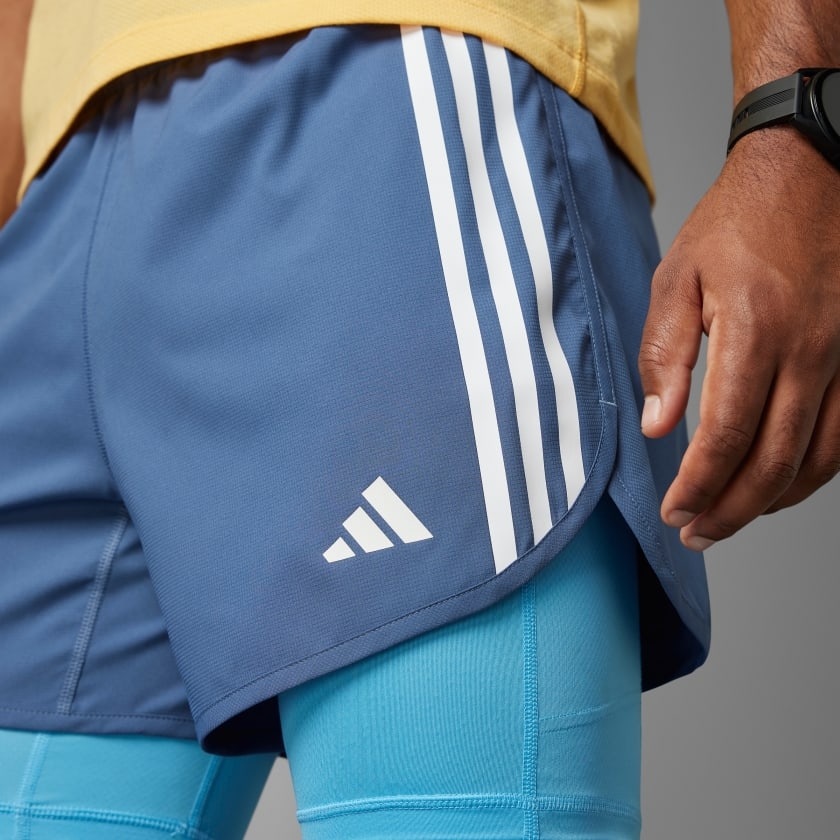 Quần short chạy bộ 3 sọc 2 trong 1 adidas Nam - IK4980