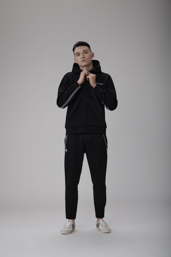 Áo khoác nỉ le coq sportif nam - QLMSHF41-BLK