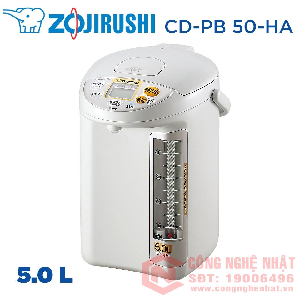 Bình thủy điện chính hãng Zojirushi CD-PB50-HA 5.0L nội địa Nhật