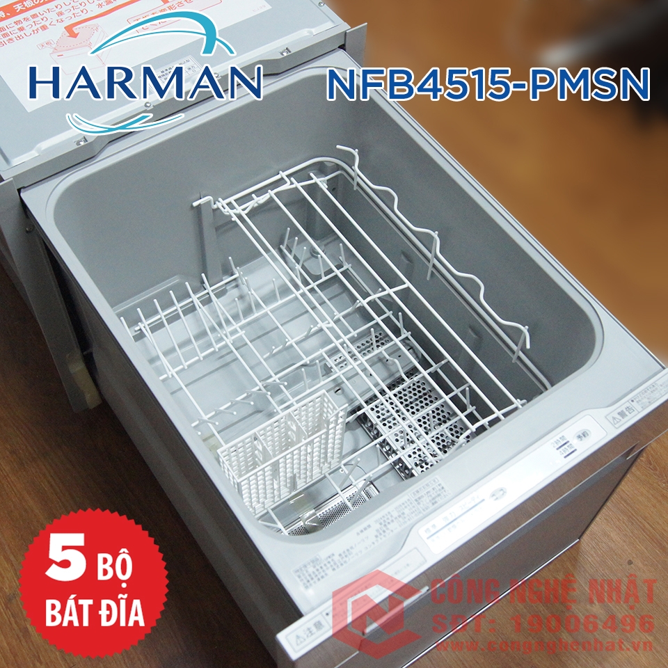 Máy rửa chén/bát hiệu Harman NFB4515PMSN nội địa Nhật Bản
