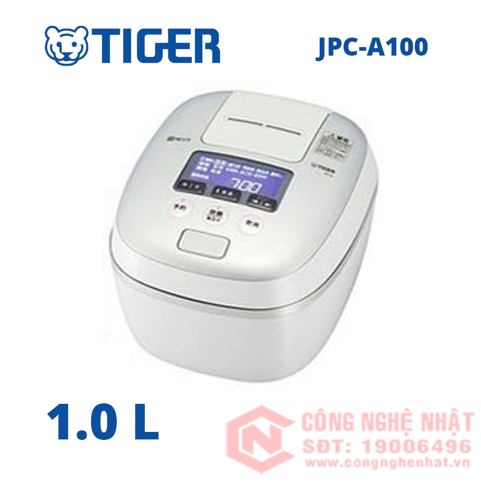 Nồi cơm điện cao tần áp suất IH Tiger JPC-A100 1L màu trắng nội địa Nhật MỚI 100%