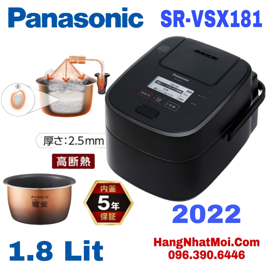 Nồi cơm điện áp suất (IH) Panasonic SR-VSX181 Made in Japan