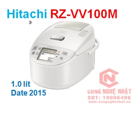 Nồi cơm điện cao tần IH Hitachi RZ-VV100M 1.0 lít màu trắng - bảo hành 12 tháng