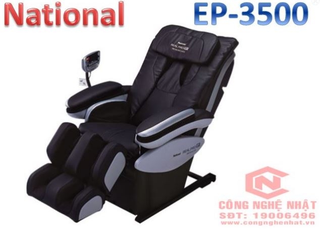 Ghế Massage toàn thân National EP-﻿﻿3500 màu đen miễn phí chuyển điện 220V- bảo hành 12 tháng