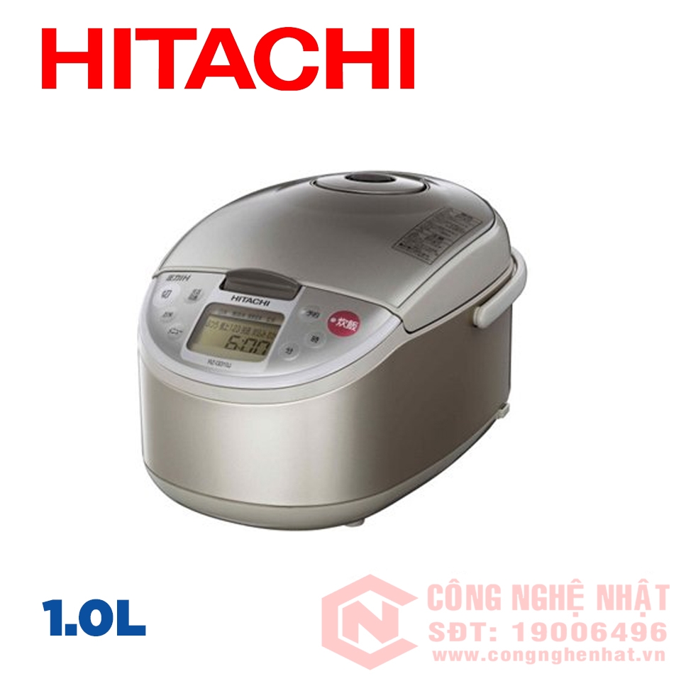 Nồi cơm điện áp suất cao tần áp suất IH hiệu Hitachi RZ-JF10E6J 2010 dung tích 1.0L màu xám nội địa nhật