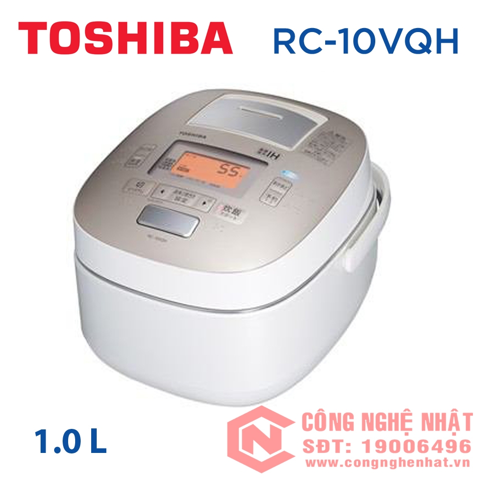 Nồi cơm điện cao tần áp suất Toshiba RC-10VQH 1.0L Nội địa Nhật 2nd mới 96%