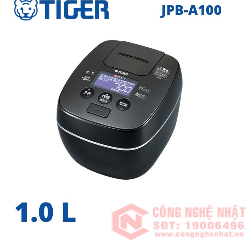 Nồi cơm điện cao tần áp suất Tiger JPB-A100 1.0 lít màu đen sản xuất 2014- bảo hành 12 tháng