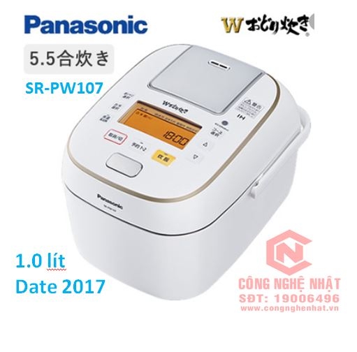Nồi cơm điện cao tần áp suất Panasonic SR-PW107 1.0 lít màu trắng - Bảo hành 12 tháng