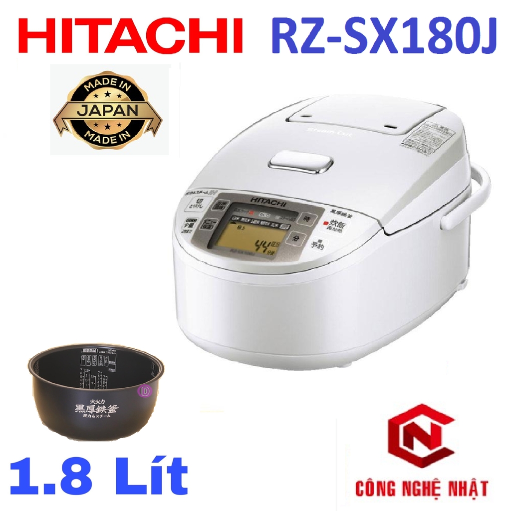 Nồi cơm điện cao tần áp suất hàng chính hãng HITACHI RZ-SX180J - mới 100%
