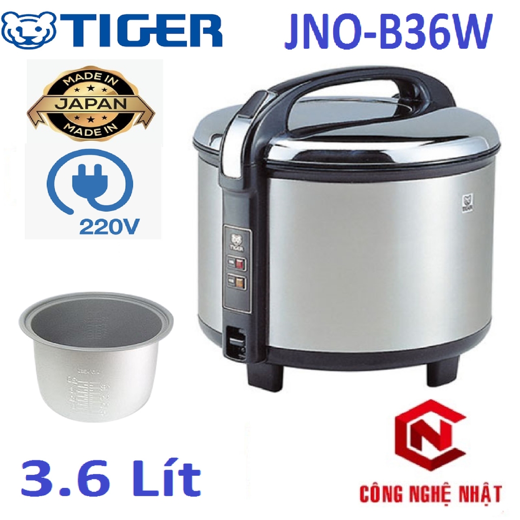 Nồi cơm điện tử nắp gài TIGER JNO-B36W hàng chính hãng MADE IN JAPAN mới 100%