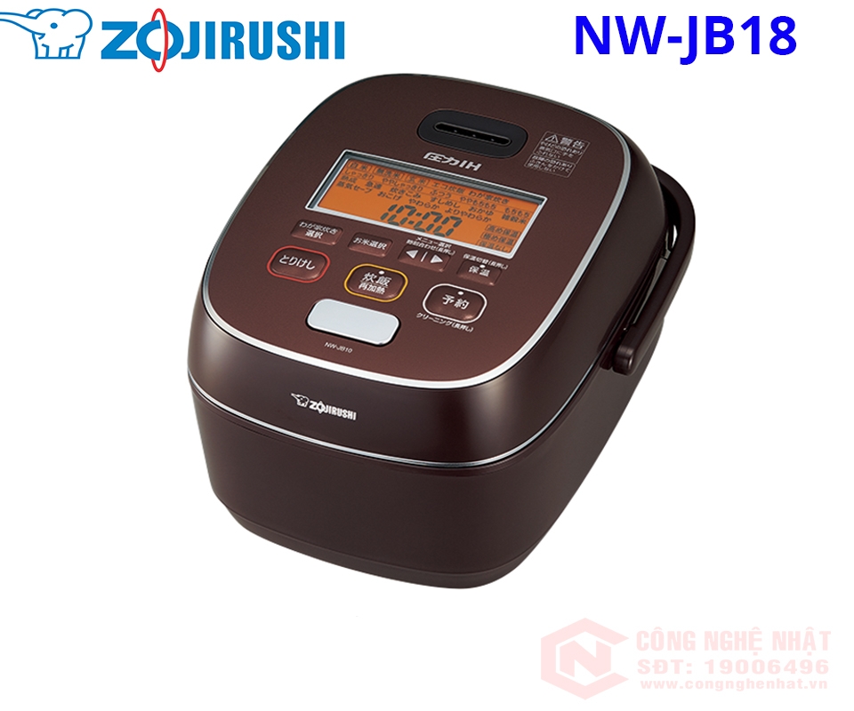 Nồi cơm điện tách đường cao tần áp suất IH 1.8L Zojirushi NW-JB18-TA