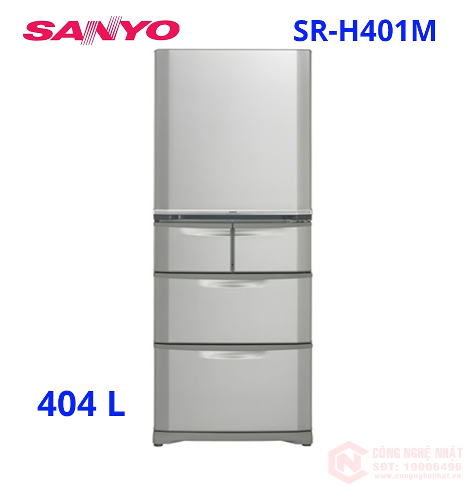 Tủ lạnh Sanyo SR-H401M(S) nội địa Nhật  95%
