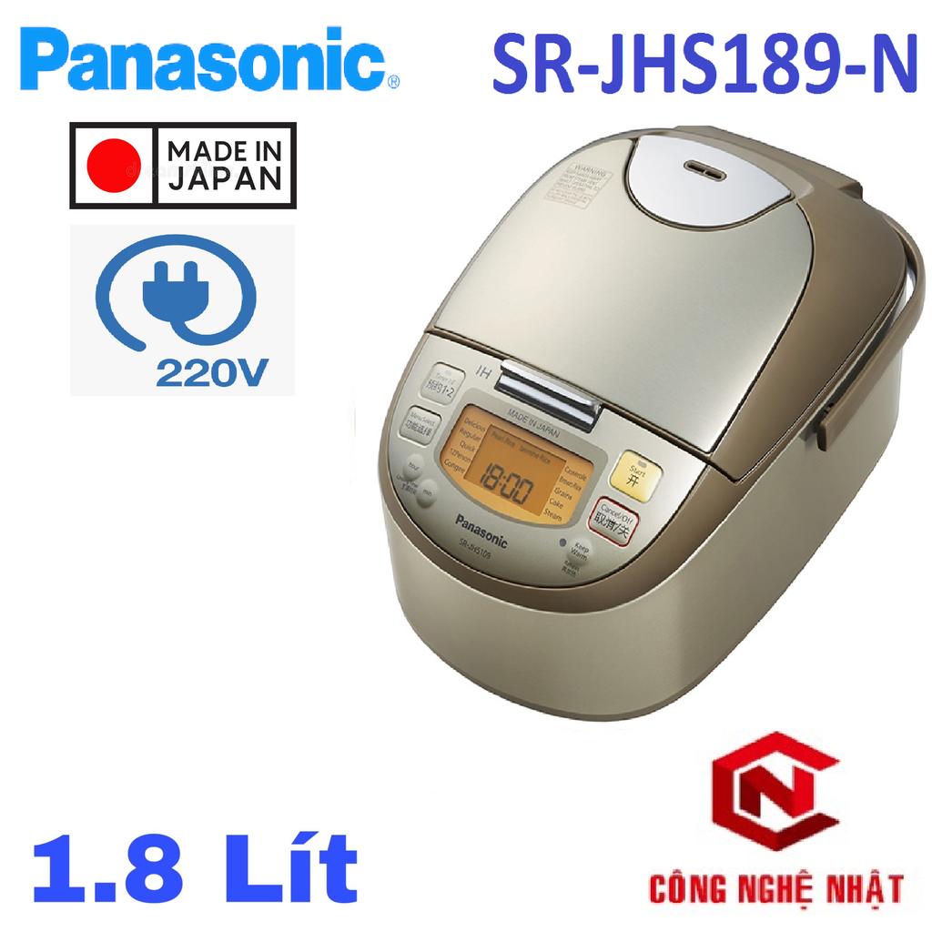 Nồi cơm cao tần 5 Lớp Panasonic SR-JHS189-N made in JAPAN mới 100%