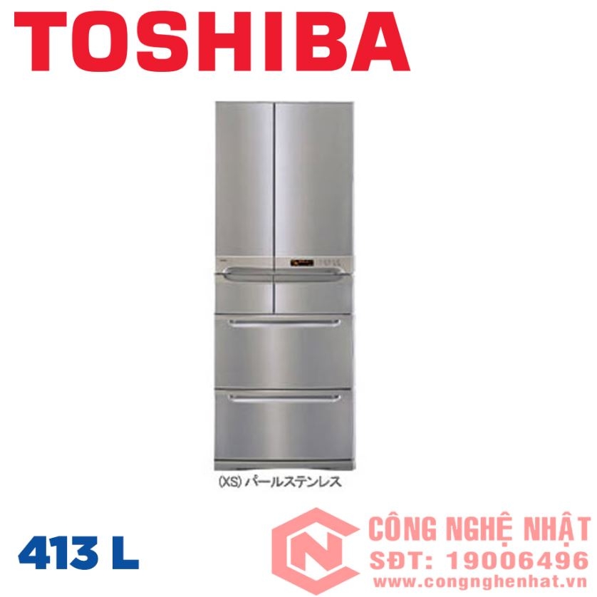 Tủ lạnh Toshiba GR-W41FA màu xám nội địa Nhật 2nd 95%