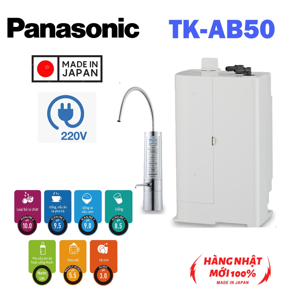 Máy lọc nước ion kiềm Panasonic TK-AB50 Mới 100% nguyên thùng made in Japan