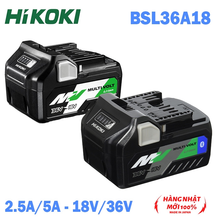 Pin rời Tủ lạnh mini, tủ lạnh xe hơi Hikoki BSL36A18 Loại 18V/36V - 5A/2,5A
