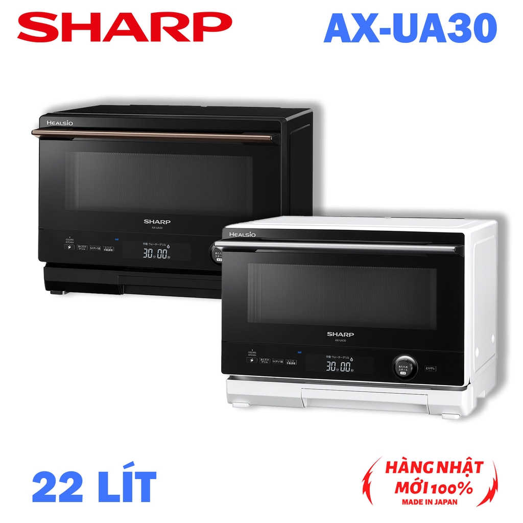 Lò vi sóng Sharp Healsio AX-UA30 Nấu 1 tầng Chính hãng nội địa Nhật