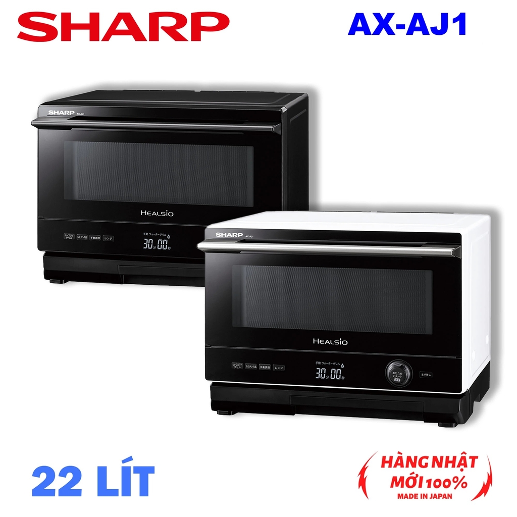 Lò vi sóng Sharp Healsio AX-AJ1 Nấu 1 tầng Chính hãng nội địa Nhật