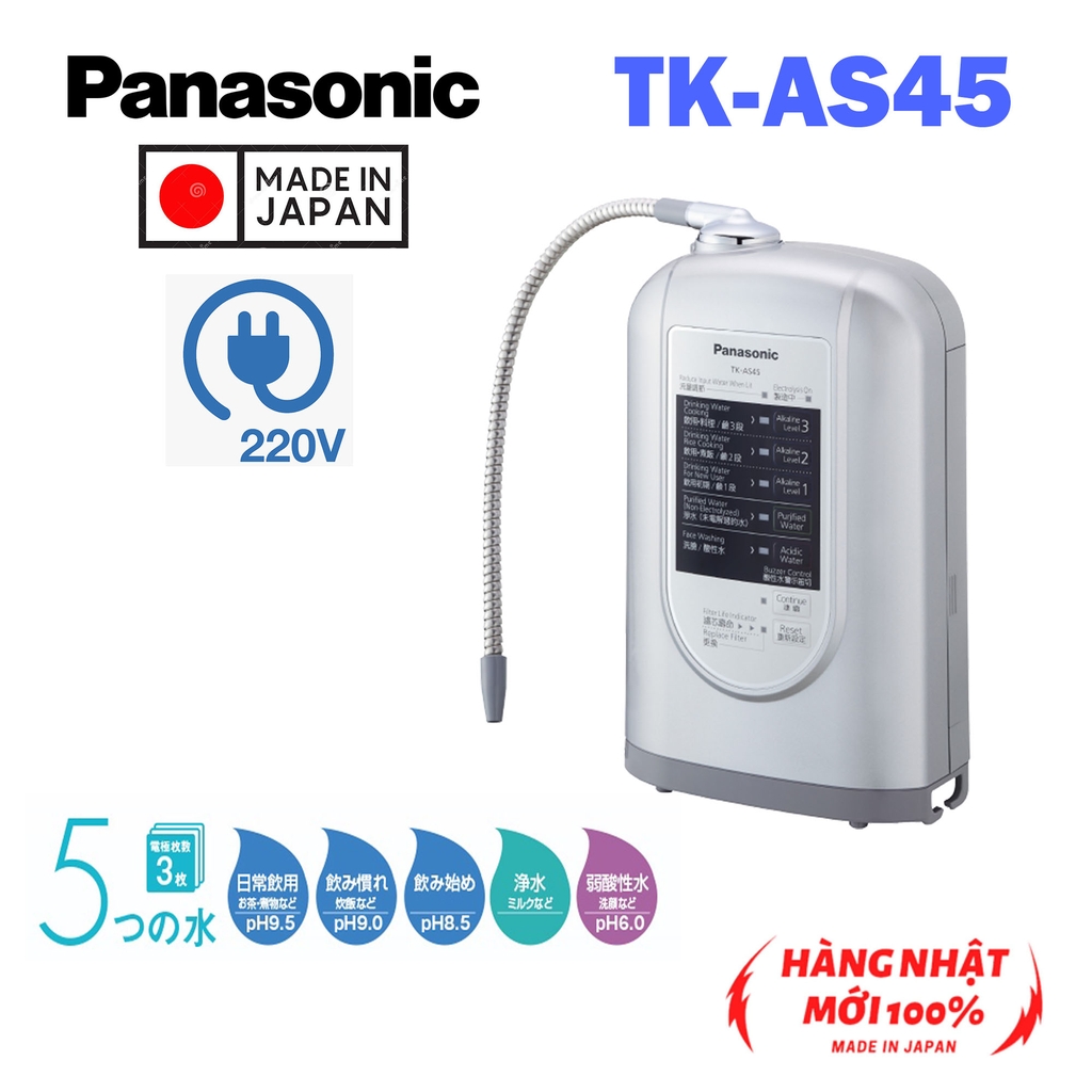 Máy lọc nước ion kiềm Panasonic TK-AS45 mới 100% nguyên thùng made in Japan
