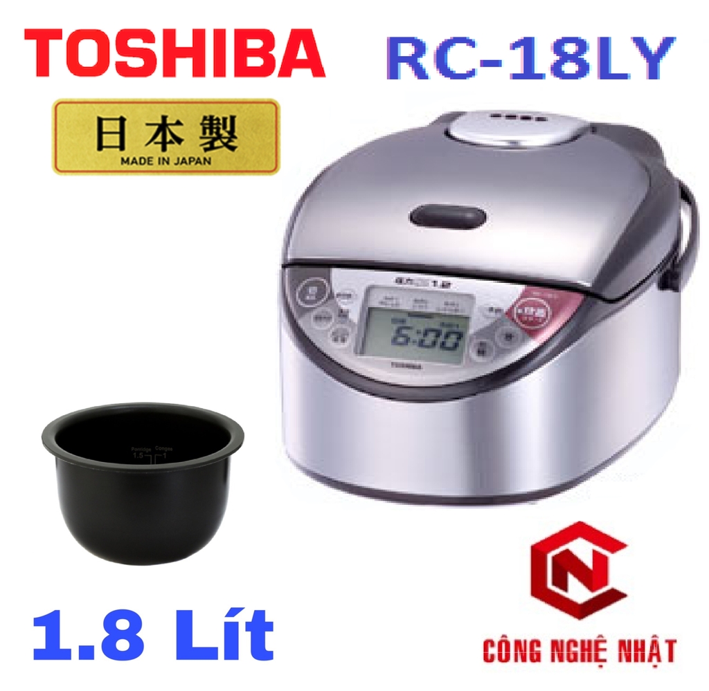 Nồi cơm điện cao tần TOSHIBA RC-18LY nội địa Nhật 2nd 92%