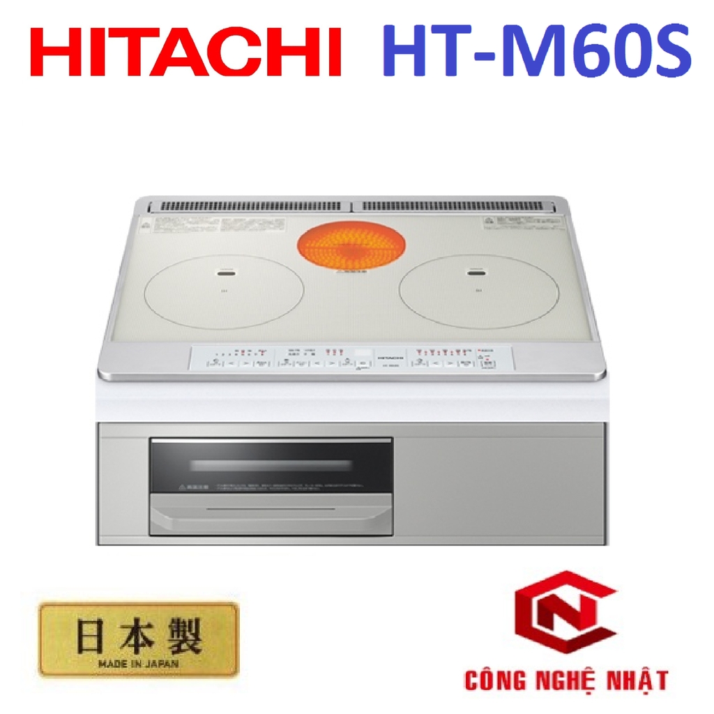 Bếp từ âm HITACHI HT-M60S Model 2021 Công nghệ INVERTER tiết kiệm điện Made In Japan mới 100%