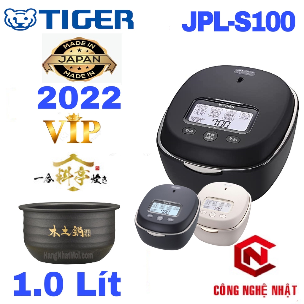 Nồi cơm điện cao tần - áp suất xoong gốm Tiger JPL-S100 nội địa Nhật