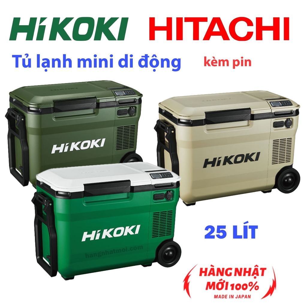 Tủ lạnh mini/tủ lạnh xe hơi nội địa Nhật Hikoki 25L kèm pin 2023