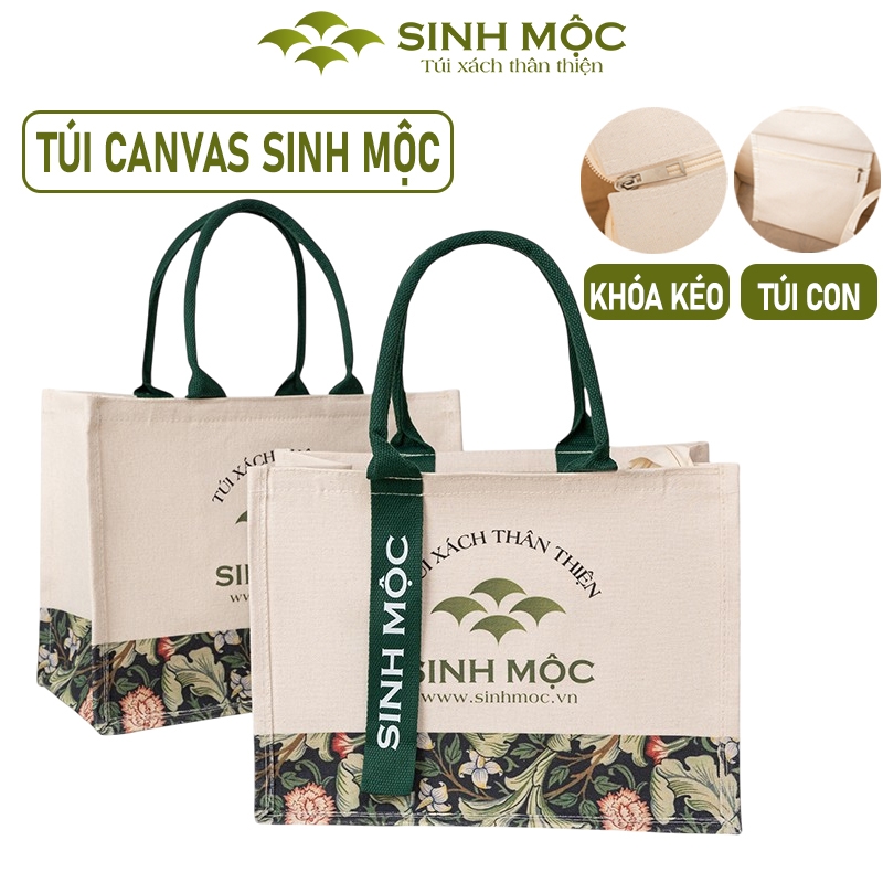 Túi tote, túi vải canvas, túi du lịch, Sinh Mộc - M3046