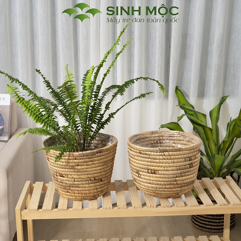 Chậu trồng cây, giỏ lục bình, decor văn phòng, trang trí nhà cửa, giỏ đựng đồ đa năng Sinh Mộc - M1023