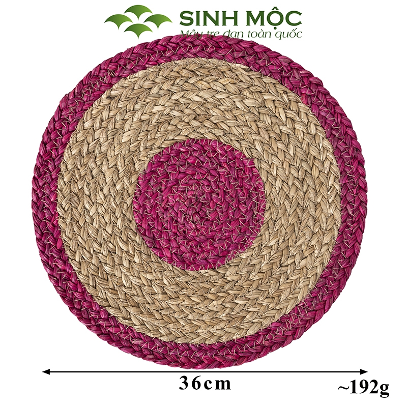Lót ly bằng cói tự nhiên, lót cốc, lót bàn ăn, lót bát đĩa Sinh Mộc - M2001