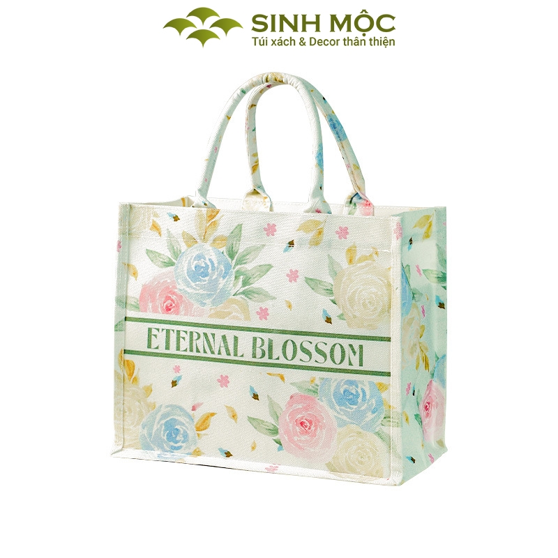 Túi du lịch, túi hoa hồng, túi canvas, túi tote to - M3052
