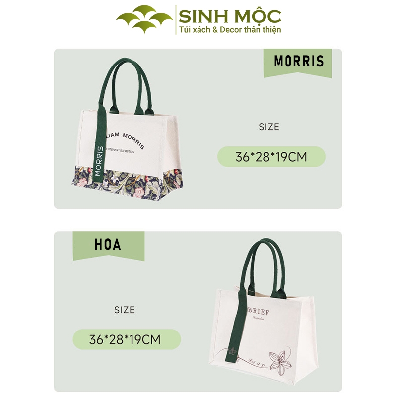Túi tote, túi vải canvas, túi du lịch, Sinh Mộc - M3046