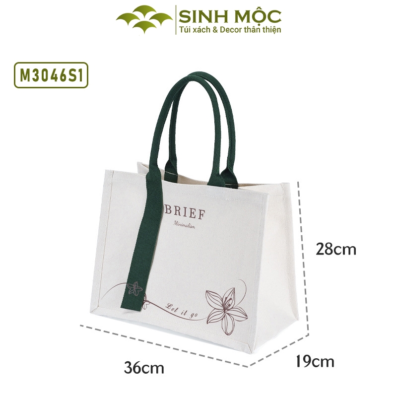 Túi tote, túi vải canvas, túi du lịch, Sinh Mộc - M3046