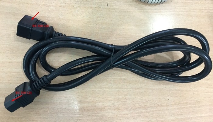 Dây Nguồn E-JUN EJ-99 EJ-88 Power Cord IEC 60320 C20 Plug to C21 Connector 16A 250V 3X2.5mm² length 3M