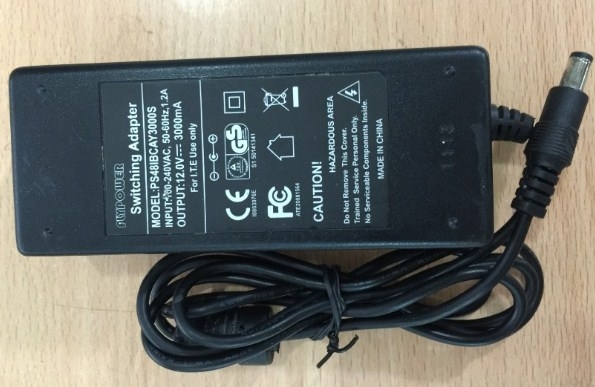 Adapter Original PS48IBCAY 3000S 12V 3A For Camera Connector Size 5.5mm x 2.1mm