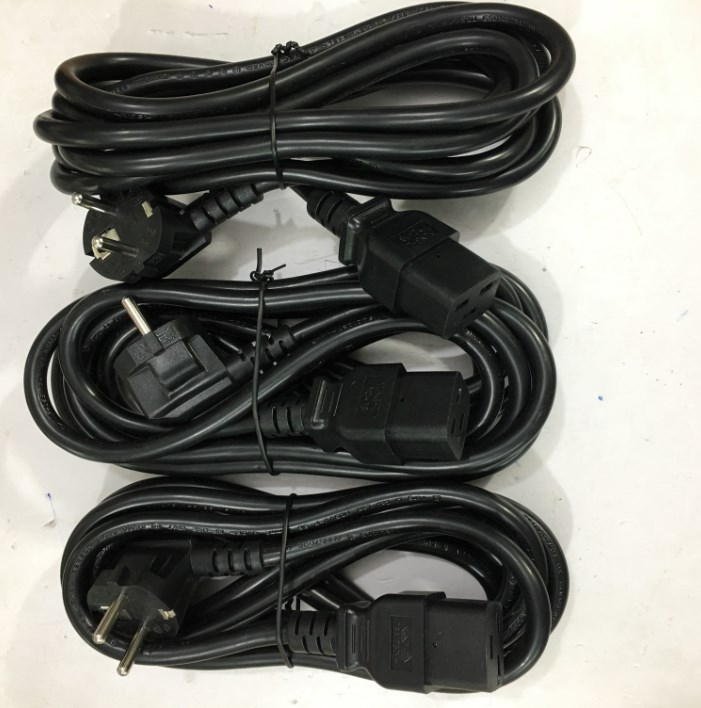 Dây Nguồn Máy Chủ YUNG-LI YP-22 YC-18 AC Power Cord CEE 7/7 SCHUKO IEC60320 IEC C19 2 Prong 16A 250V 3x1.5mm² 16AWG For Compaq HP Dell IBM Lenovo Fujitsu Siemens SUN Server Length 2M